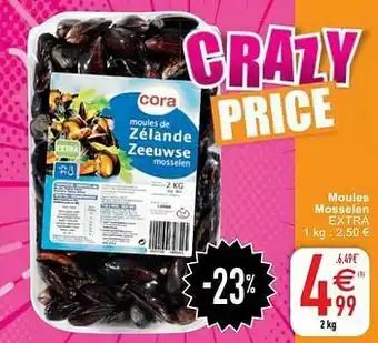 Cora Moules mosselen extra aanbieding