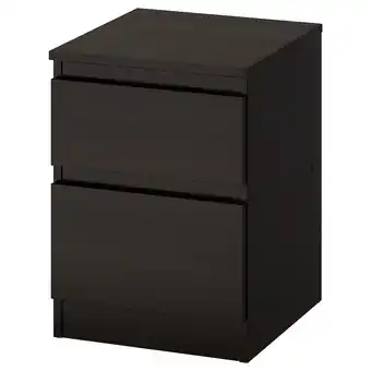 IKEA Kullen Ladekast 2 lades, zwartbruin, 35x49 cm aanbieding