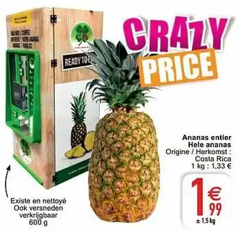 Cora Ananas entier hele ananas aanbieding