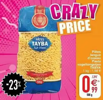Cora Pâtes langue d’oiseau pasta vogeltongetjes tabya aanbieding