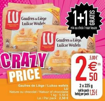 Cora Gaufres de liège - luikse wafels lu aanbieding