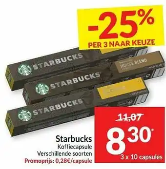Intermarché Starbucks koffiecapsule aanbieding