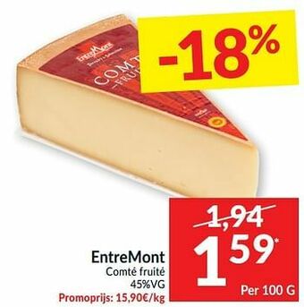 Intermarché Entremont comté fruité aanbieding