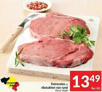 Entrecotes of ribstukken van rund
