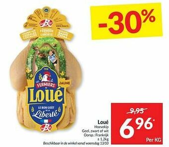 Loué hoevekip geel zwart of wit