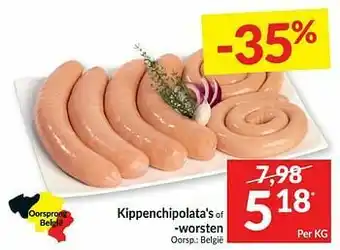 Intermarché Kippenchipolata`s of -worsten aanbieding