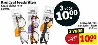 Leesbril zwart rubber