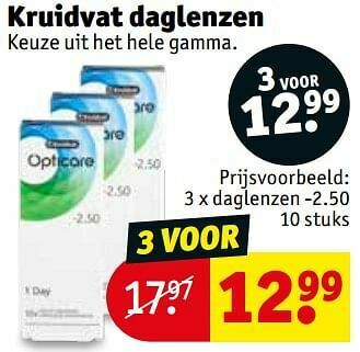Kruidvat Daglenzen -2.50 aanbieding