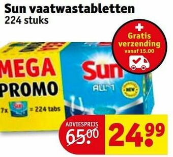 Kruidvat Sun vaatwastabletten aanbieding