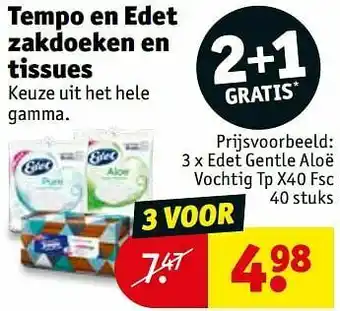 Kruidvat Edet gentle aloë vochtig tp x40 fsc aanbieding