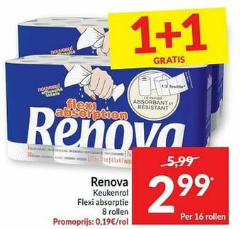 Intermarché Renova keukenrol flexi absorptie aanbieding