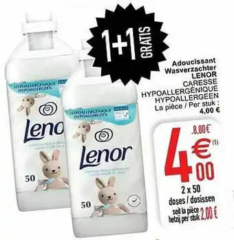Cora Adoucissant wasverzachter lenor caresse hypoallergénique hypoallergeen aanbieding