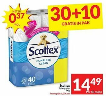 Intermarché Scottex toiletpapier wit aanbieding