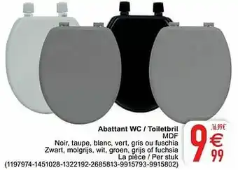 Cora Abattant wc - toiletbril mdf aanbieding