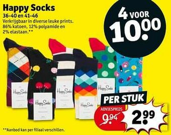 Kruidvat Happy socks aanbieding