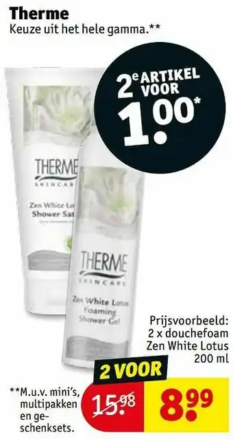 Kruidvat Douchefoam zen white lotus aanbieding