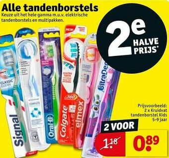 Kruidvat Kruidvat tandenborstel kids aanbieding