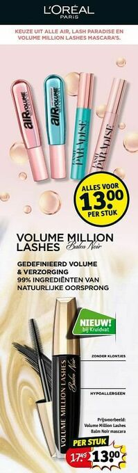 Kruidvat Volume million lashes balm noir mascara aanbieding