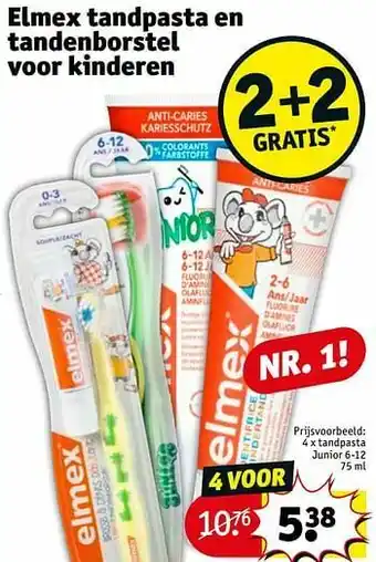 Kruidvat Tandpasta junior aanbieding