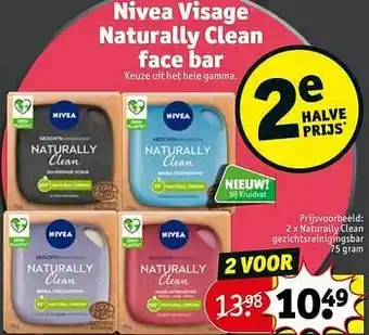Kruidvat Naturally clean gezichtsreinigingsbar aanbieding