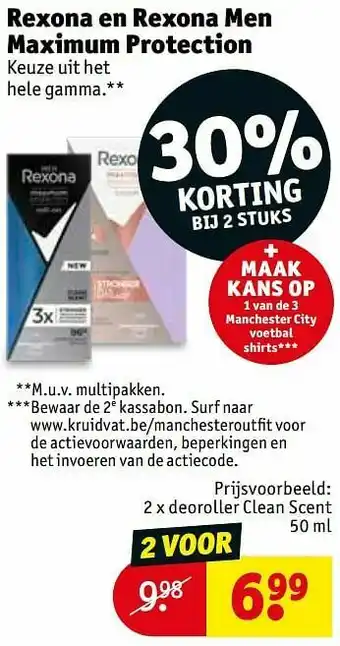 Kruidvat Deoroller clean scent aanbieding