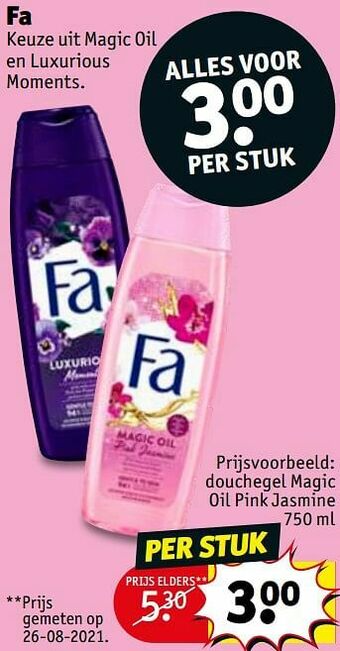Kruidvat Douchegel magic oil pink jasmine aanbieding