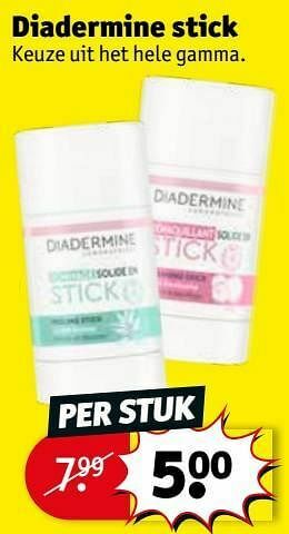 Kruidvat Diadermine stick aanbieding