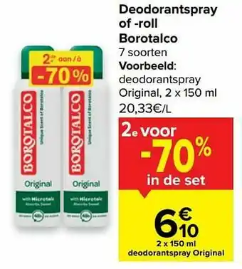 Carrefour Deodorantspray original aanbieding