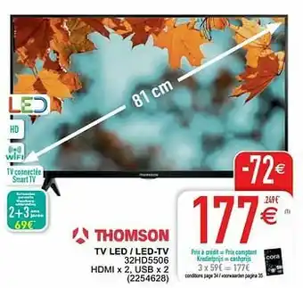 Cora Thomson tv led - led-tv 32hd5506 aanbieding