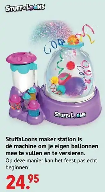 Stuffaloons maker station is dé machine om je eigen ballonnen mee te vullen en te versieren