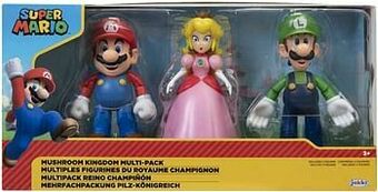 ToyChamp Super Mario Mushroom Kingdom Pack met 3 figuren aanbieding