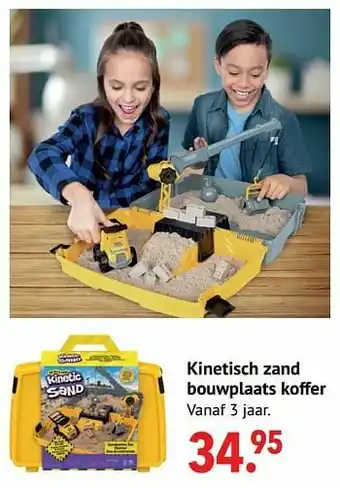 Kinetisch zand bouwplaats koffer