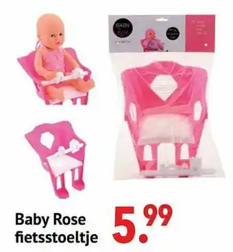 Multi bazar Baby rose fietsstoeltje aanbieding