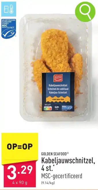 GOLDEN SEAFOOD Kabeljauwschnitzel 4 x 90g