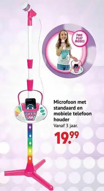 Multi bazar Microfoon met standaard en mobiele telefoon houder aanbieding