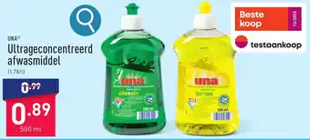 ALDI UNA Ultrageconcentreerd afwasmiddel 500mL aanbieding