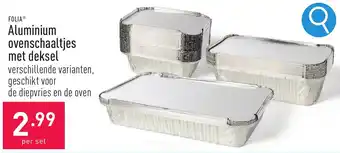 ALDI FOLIA Aluminium ovenschaaltjes met deksel aanbieding