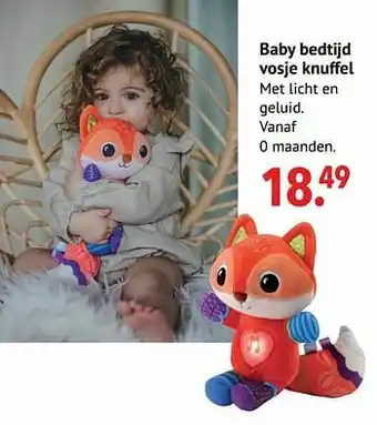 Multi bazar Baby bedtijd vosje knuffel aanbieding