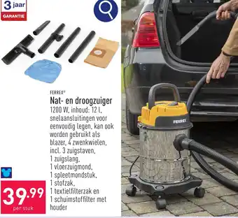 FERREX Nat- en droogzuiger 1200 W