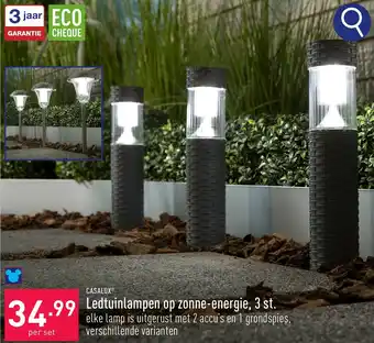 ALDI CASALUX Ledtuinlampen op zonne-energie, 3 st aanbieding