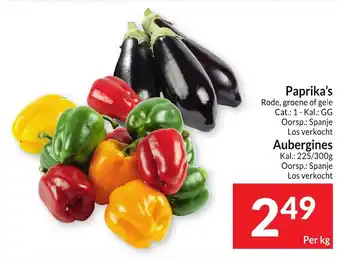 Intermarché Paprika's of Aubergines aanbieding
