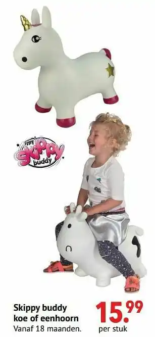 Multi bazar Skippy buddy koe of eenhoorn aanbieding