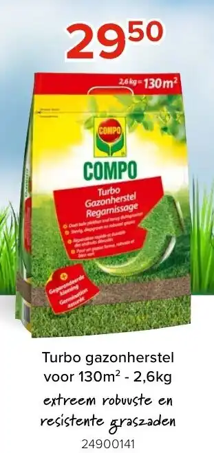 Turbo gazonherstel voor 130m² 2,6kg