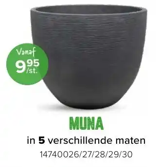 Euroshop MUNA in 5 verschillende maten aanbieding