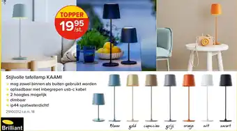 Euroshop Stijlvolle tafellamp KAAMI aanbieding
