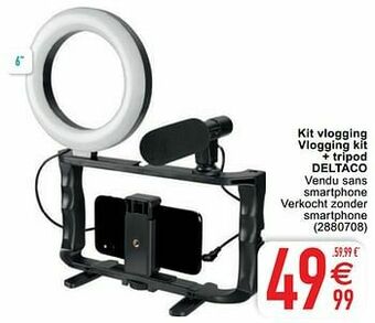 Cora Kit vlogging vlogging kit + tripod deltaco aanbieding