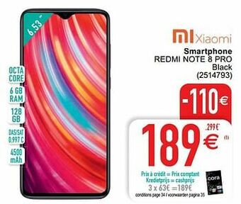 Cora Xiaomi smartphone redmi note 8 pro aanbieding