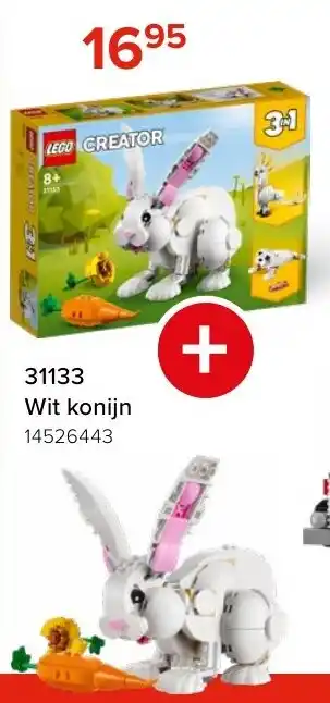 Euroshop LEGO CREATOR Wit konijn aanbieding