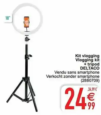 Cora Kit vlogging vlogging kit + tripod deltaco aanbieding