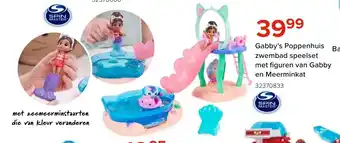 Gabby's Poppenhuis zwembad speelset met figuren van Gabby en Meerminkat